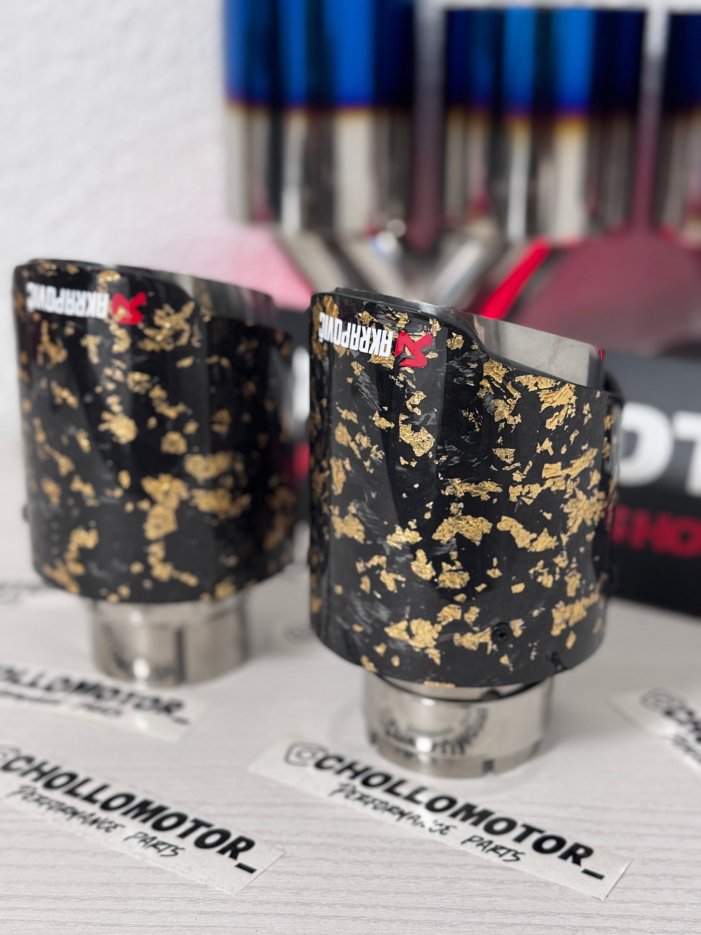 Cola individual Carbono Forjado Dorado
