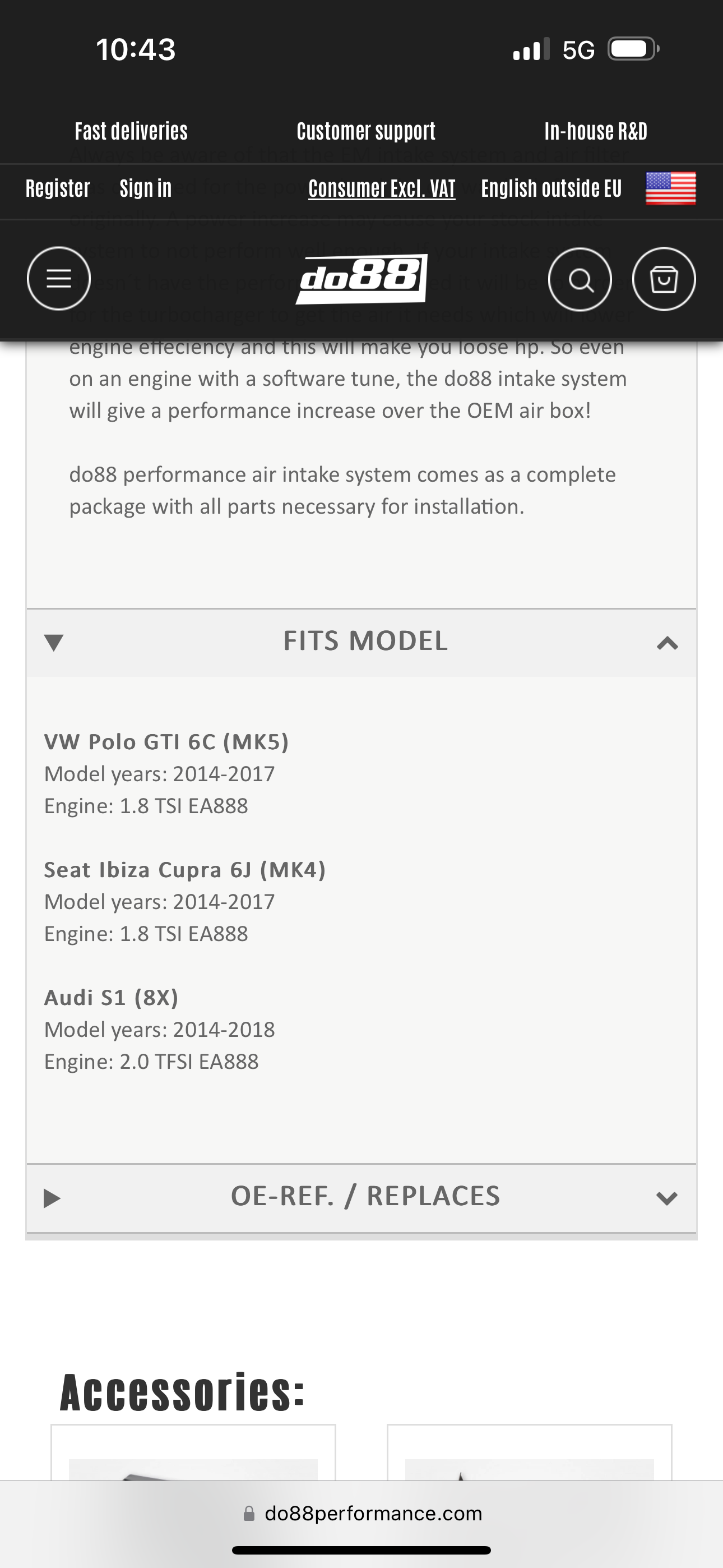 Admisión Do88 Audi S1 8X 2.0TFSI 2014 a 2018