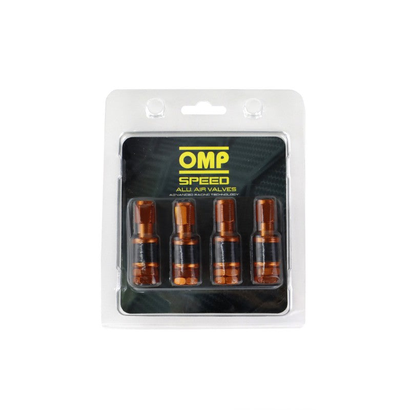VALVULAS DE ALUMINIO COLOR NARANJA OMP SPEED