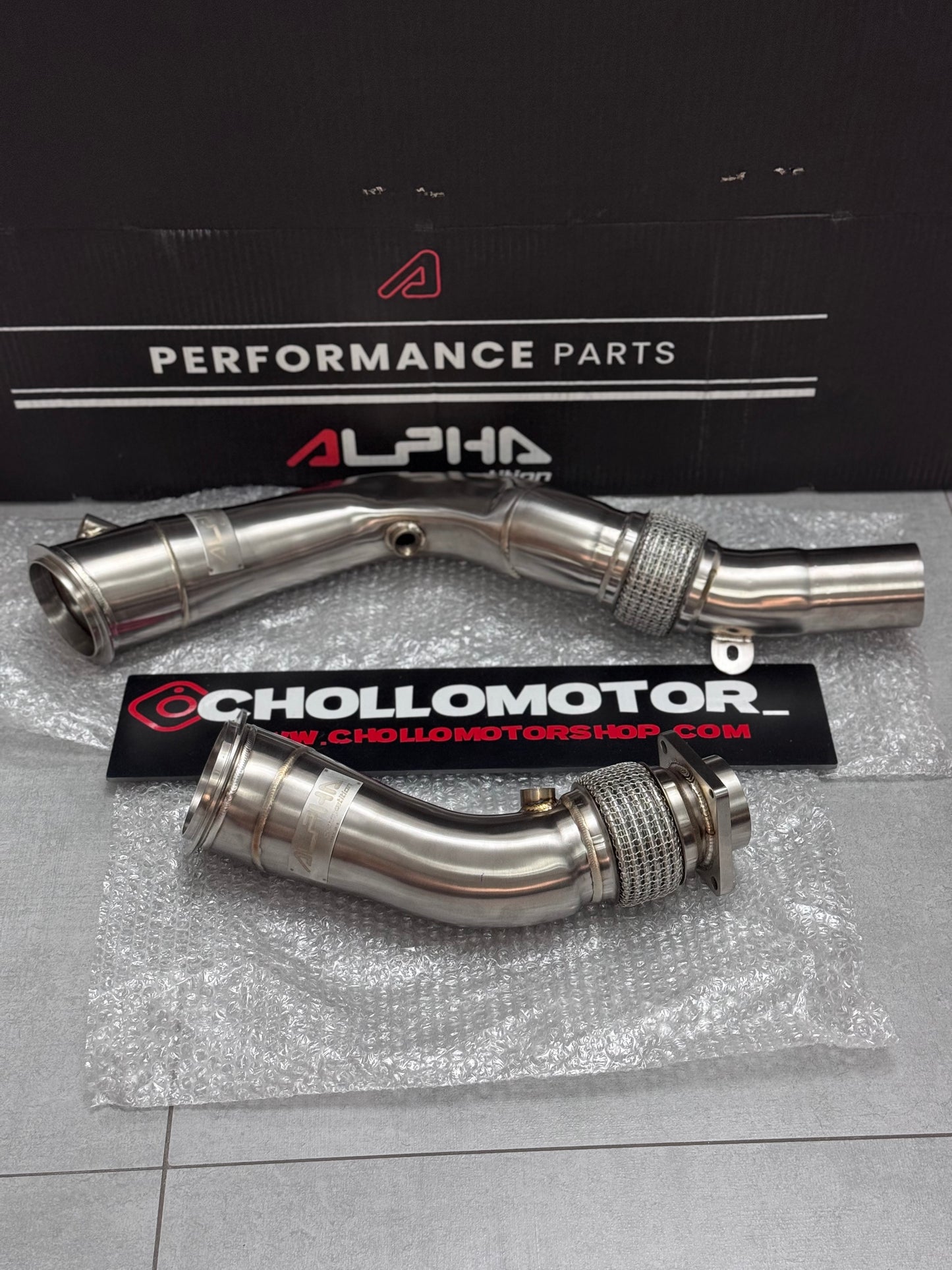 Downpipes descatalizadas Alpha Competition para BMW M3 F80 / M4 F82 / M2 Competition F87