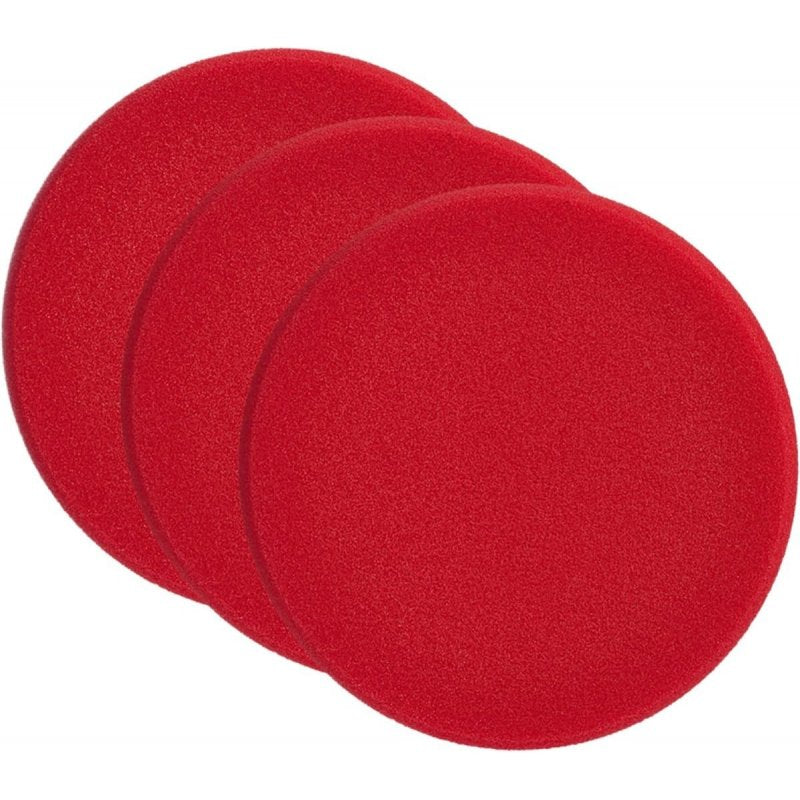 3 ESPONJAS PARA PULIR COLOR ROJO 160 (DURO)