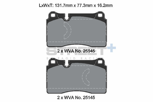 Pastillas Freno Delanteras Pagid Street+ Seat Leon Cupra mk3 280/290/300