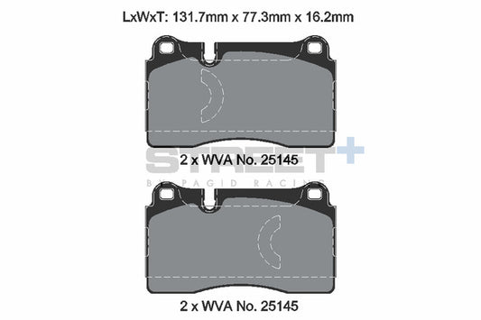 Pastillas Freno Delanteras Pagid Street+ Seat Leon Cupra mk3 280/290/300