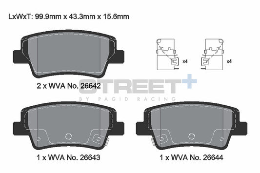 Pastillas Freno Traseras Pagid Street+ Hyundai I20N