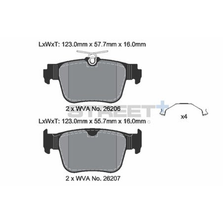 Pastillas traseras Pagid Street + VW Golf 8 R / GTI Clubsport