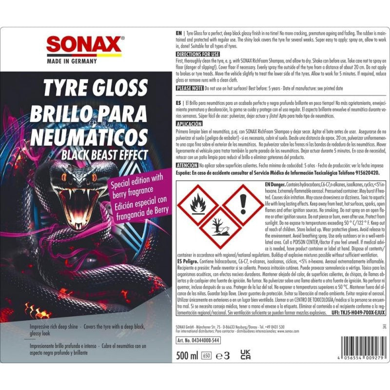 ABRILLANTADOR NEUMATICOS SONAX