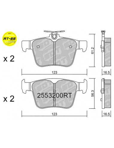 Pastillas Freno Traseras SDT Rt66 Seat Leon Cupra mk3 280/290/300
