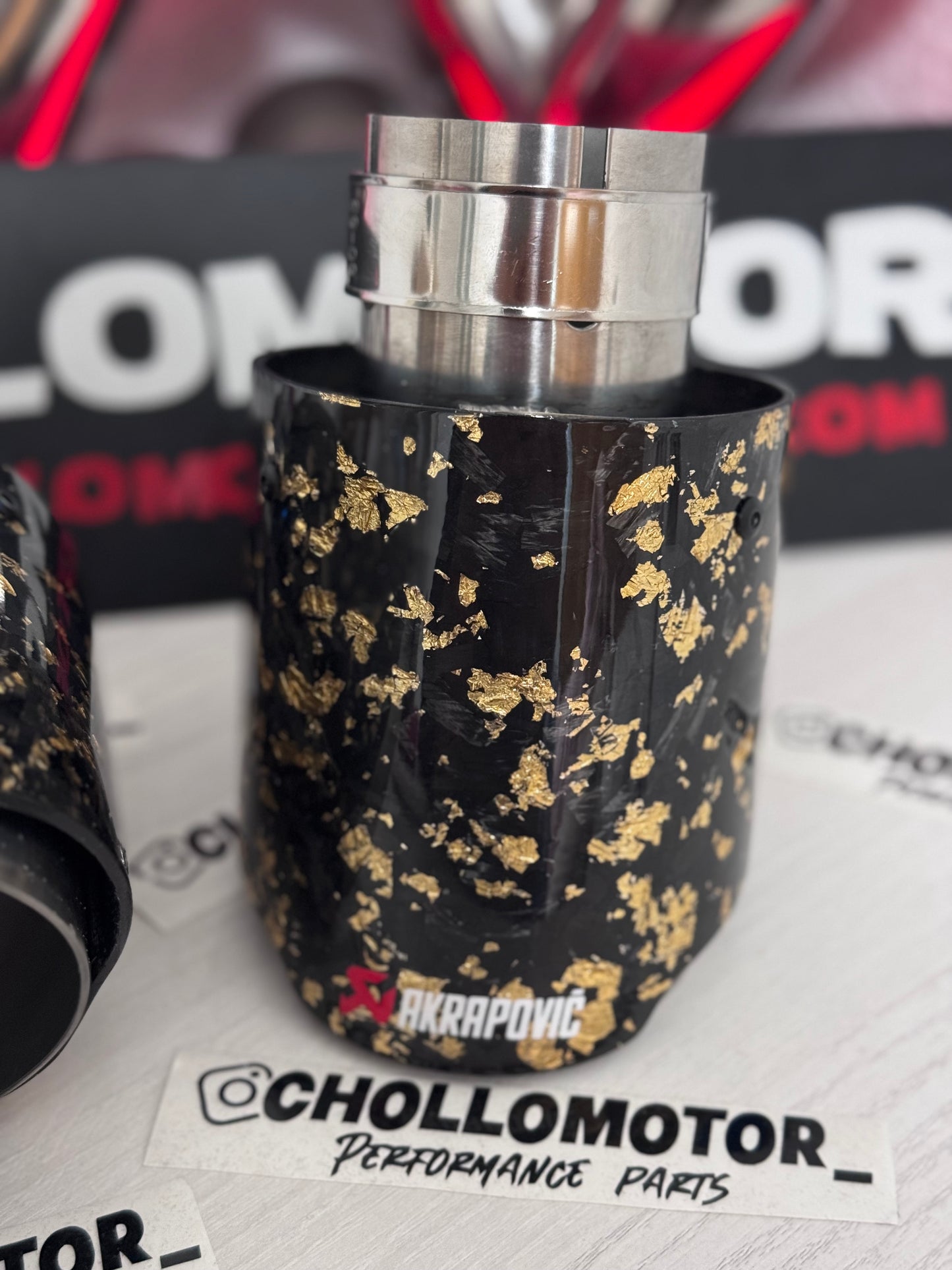 Cola individual Carbono Forjado Dorado