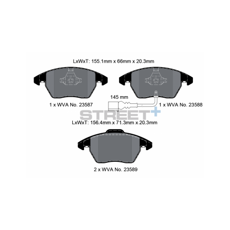 Pastillas Freno Delanteras Pagid Street + Skoda Fabia Mk4 (PJ3) 1.5TSI