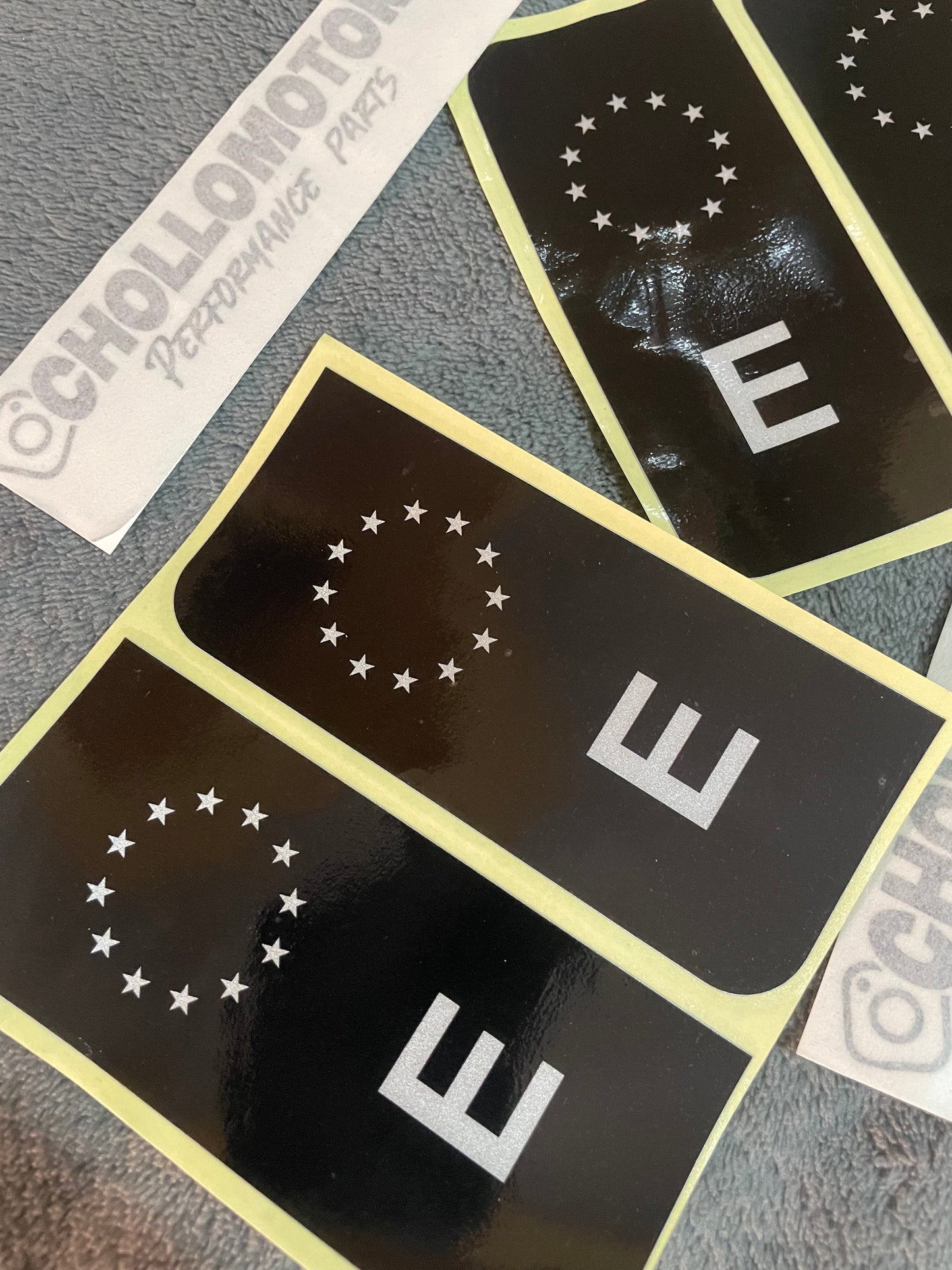 Vinilo matrícula UE Negro