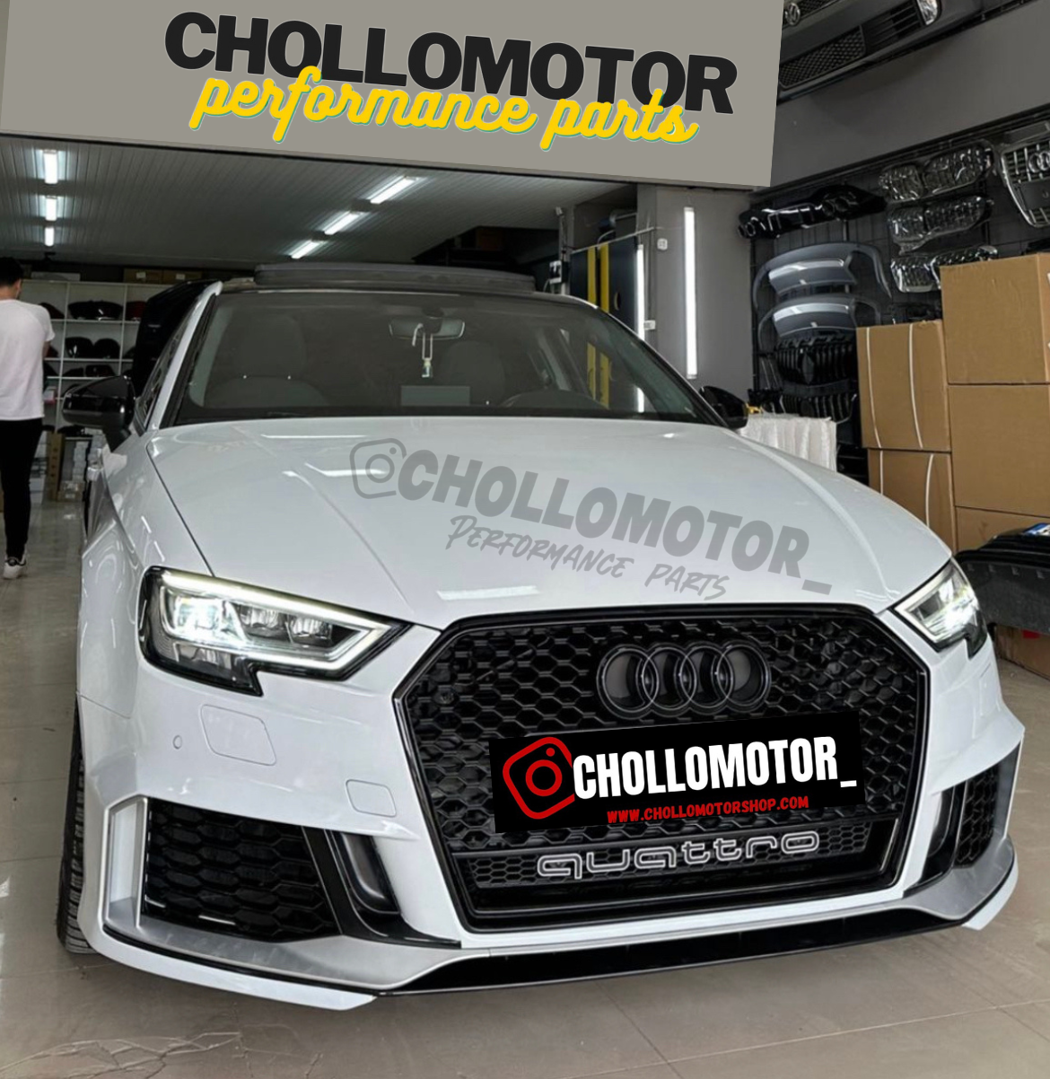 Paragolpes delantero audi a3 look RS3 16/20