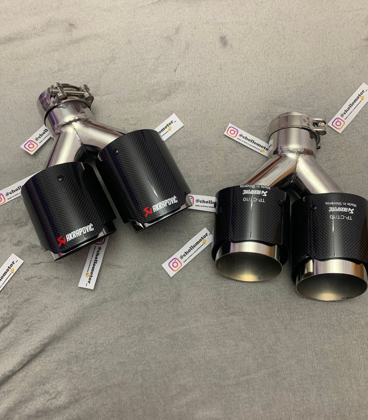 Colas escape dobles carbono