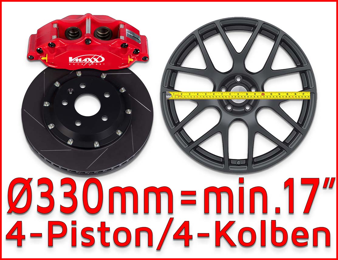 Kit frenos delanteros Vmaxx 330mm 4 pistones para Mazda MX5 ND