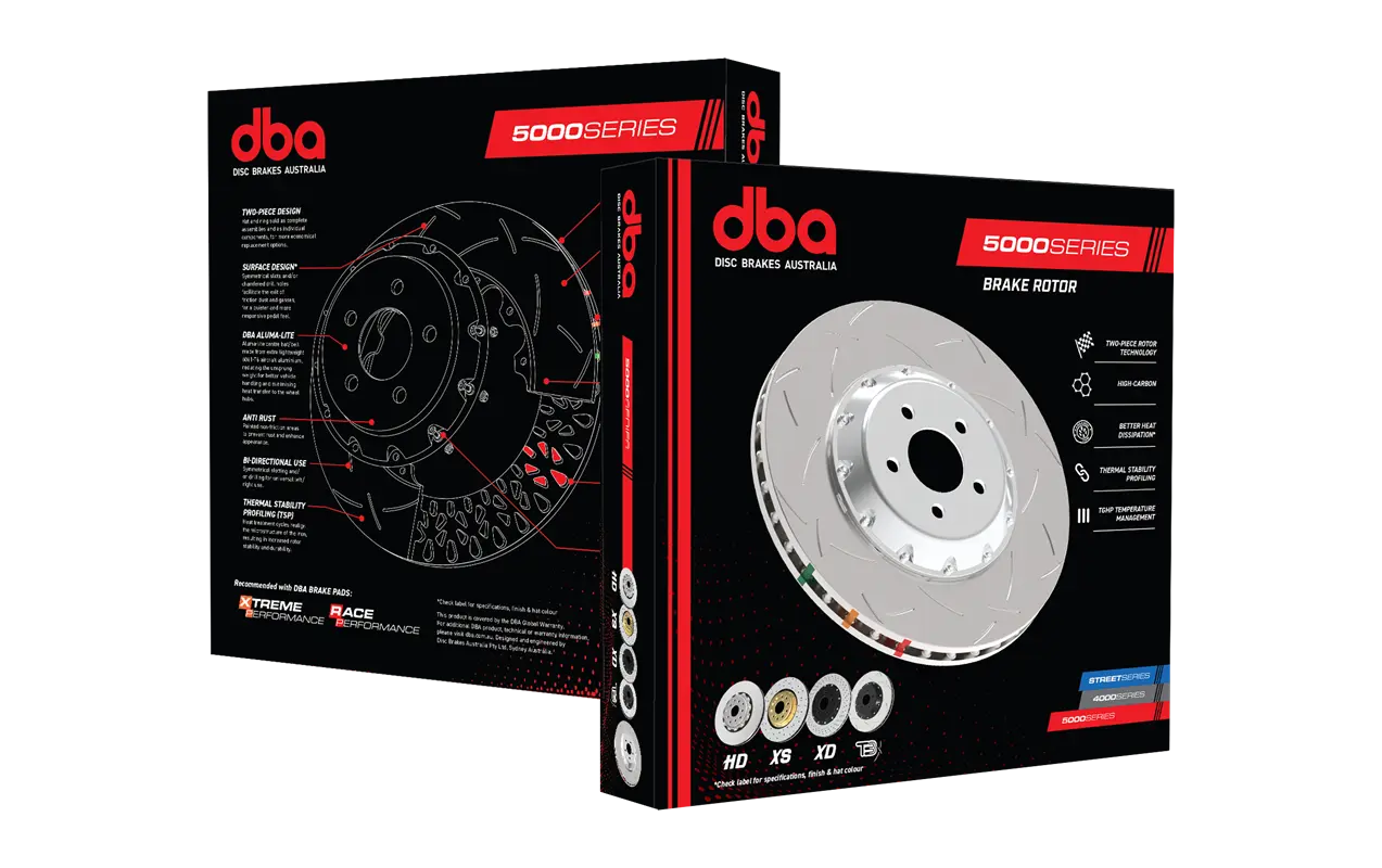 Discos de freno delanteros DBA 5000 T3 para BMW M3 F80 / M4 F8x / M2 Competition 380 mm (frenada azul)