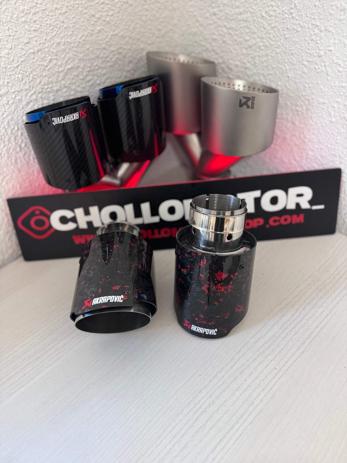 Cola individual Carbono Forjado Rojo
