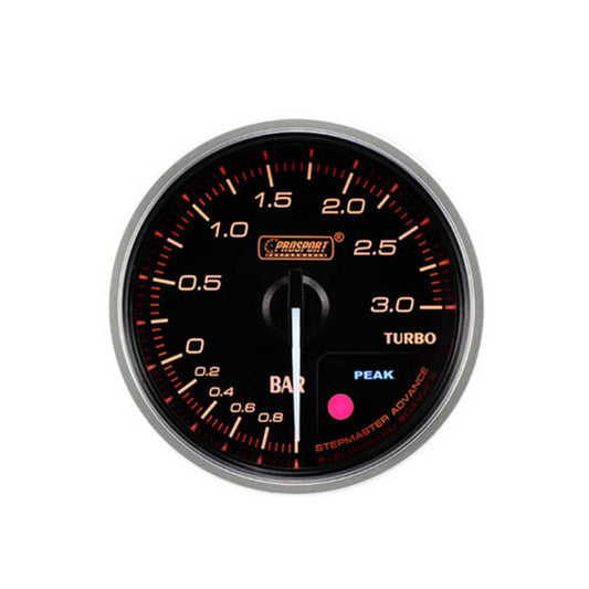 Manómetro presion de turbo 60mm Prosport Supreme Rojo / Blanco 3 bars