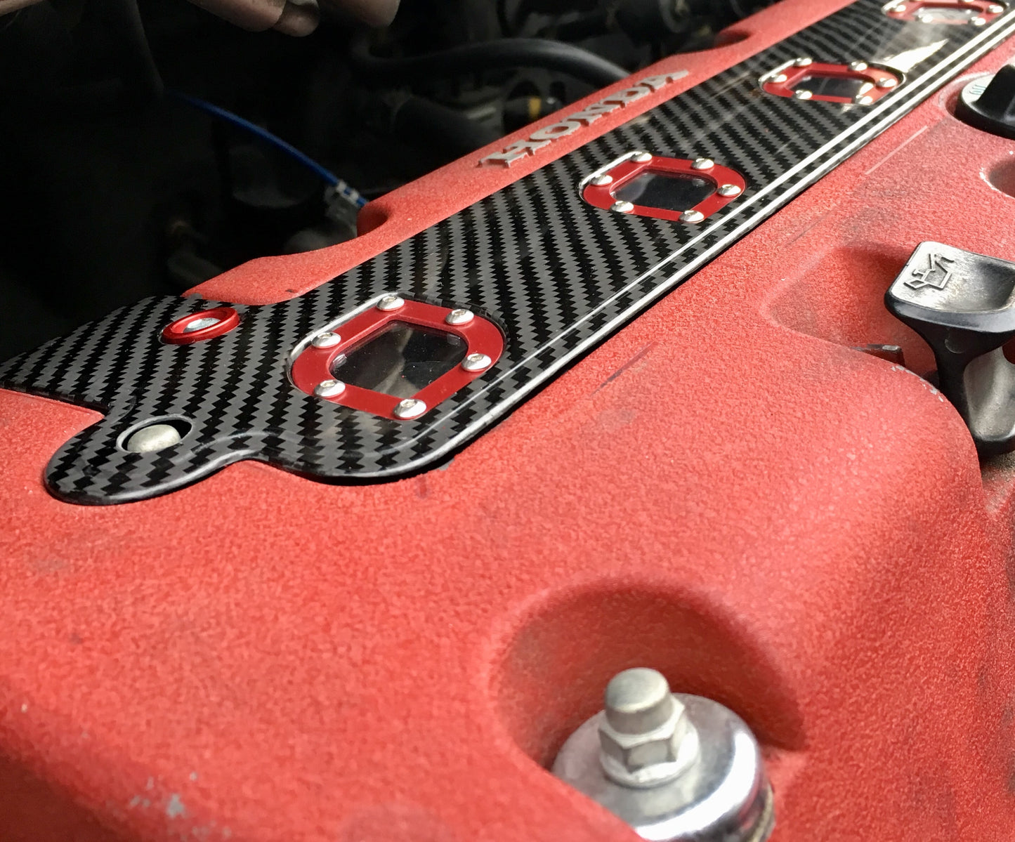 Tapa de bobinas de encendido en carbono PracWorks para Honda Civic Type R EP3 / FN2 K20