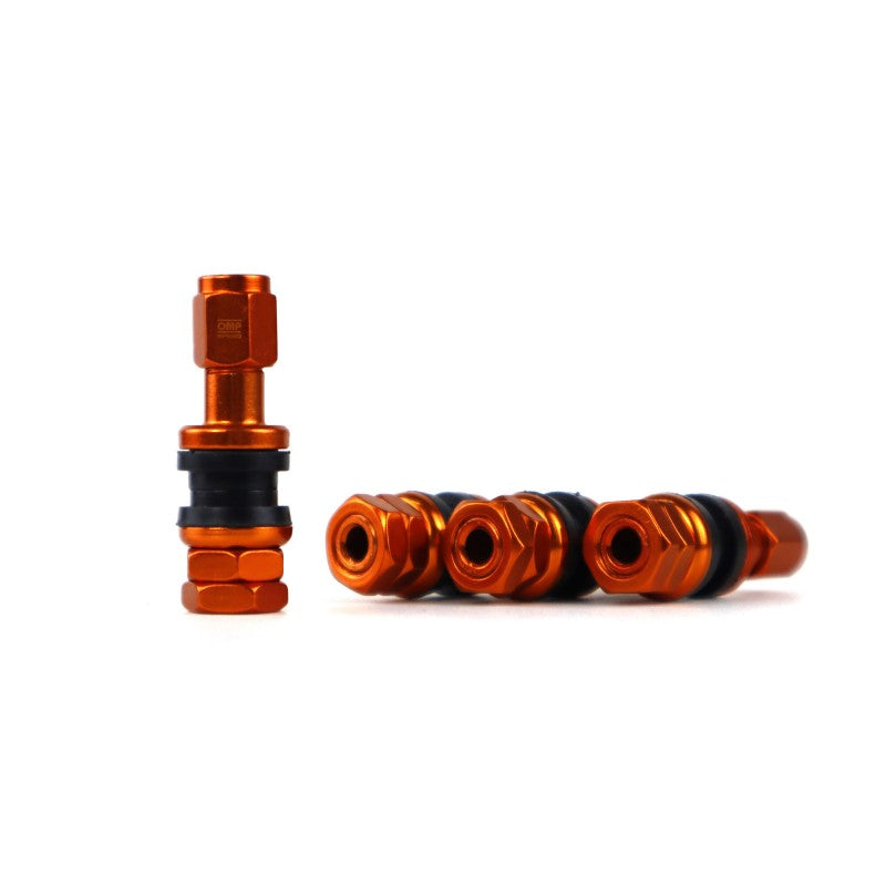 VALVULAS DE ALUMINIO COLOR NARANJA OMP SPEED