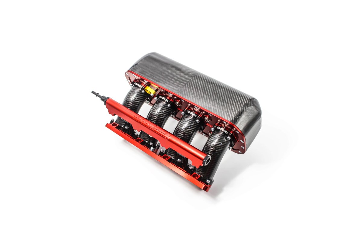 Colector de admision de carbono PracWorks Centerfeed para Civic Type R FN2 / EP3 / Swap K20 / K24