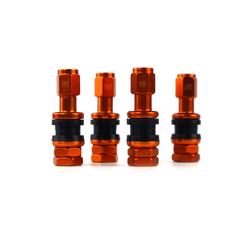 VALVULAS DE ALUMINIO COLOR NARANJA OMP SPEED