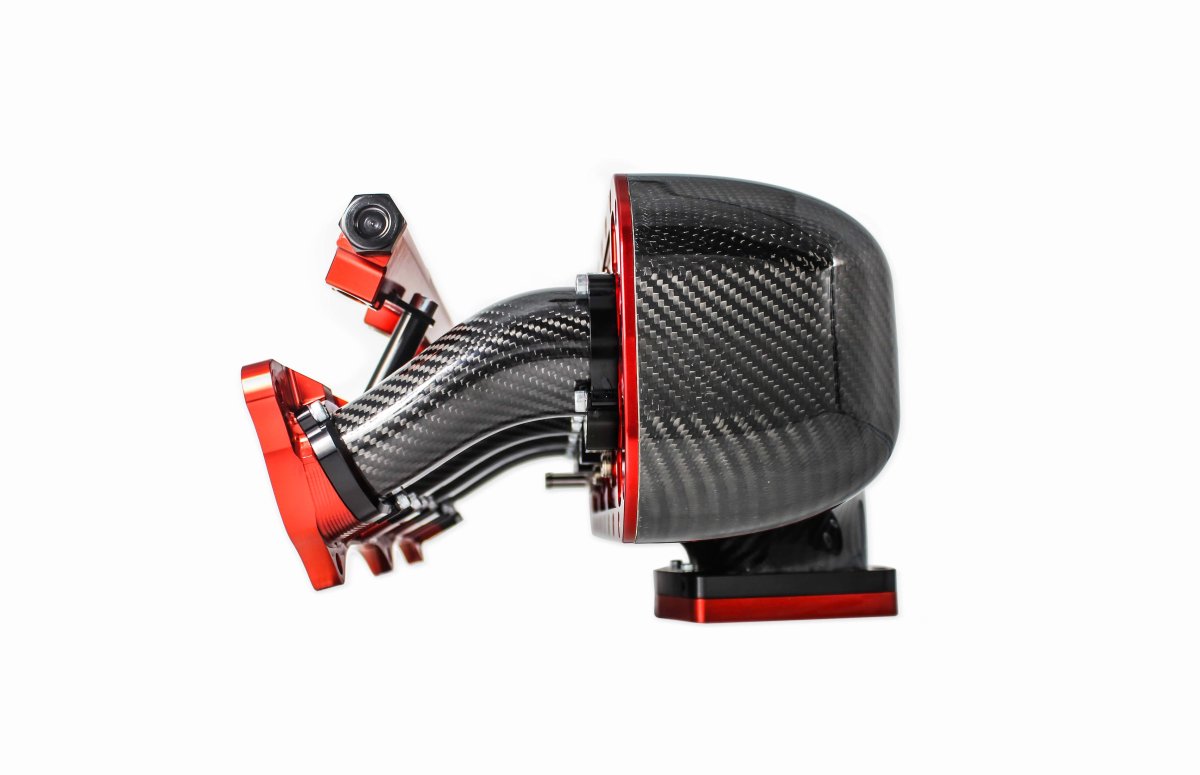 Colector de admision de carbono PracWorks Centerfeed para Civic Type R FN2 / EP3 / Swap K20 / K24