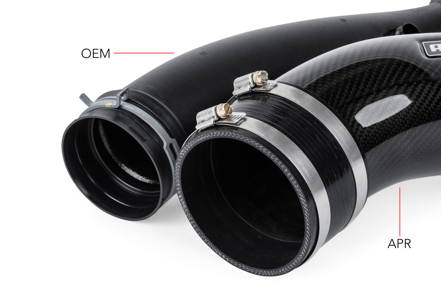 Tubo de admisión APR de 4" en fibra de carbono para Audi RS3 8V.5 / RS3 8Y y TTrs 8S
