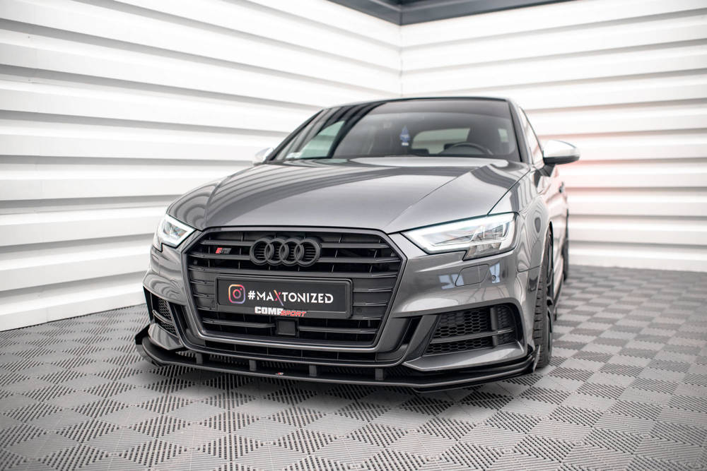 Lip Maxton racing + flaps Audi S3 / A3 S-Line Sportback 8V 2016/20