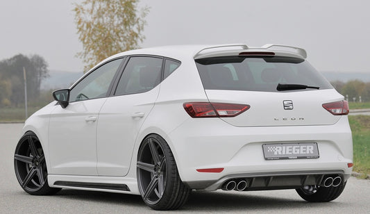 Difusor rieger seat león mk3 2012/16 cola doble / ovalada
