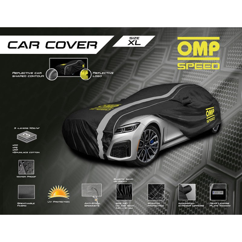 FUNDA CUBRE COCHE OMP 3 CAPAS TALLA XL
