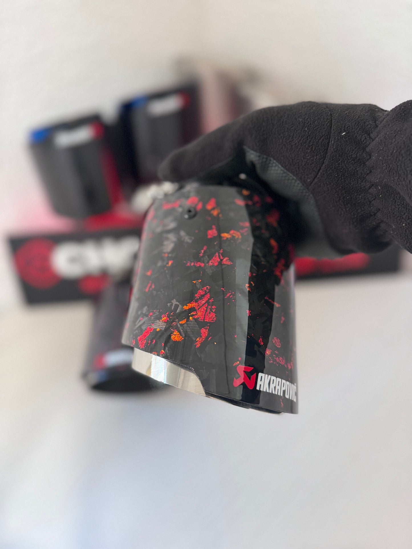 Cola individual Carbono Forjado Rojo