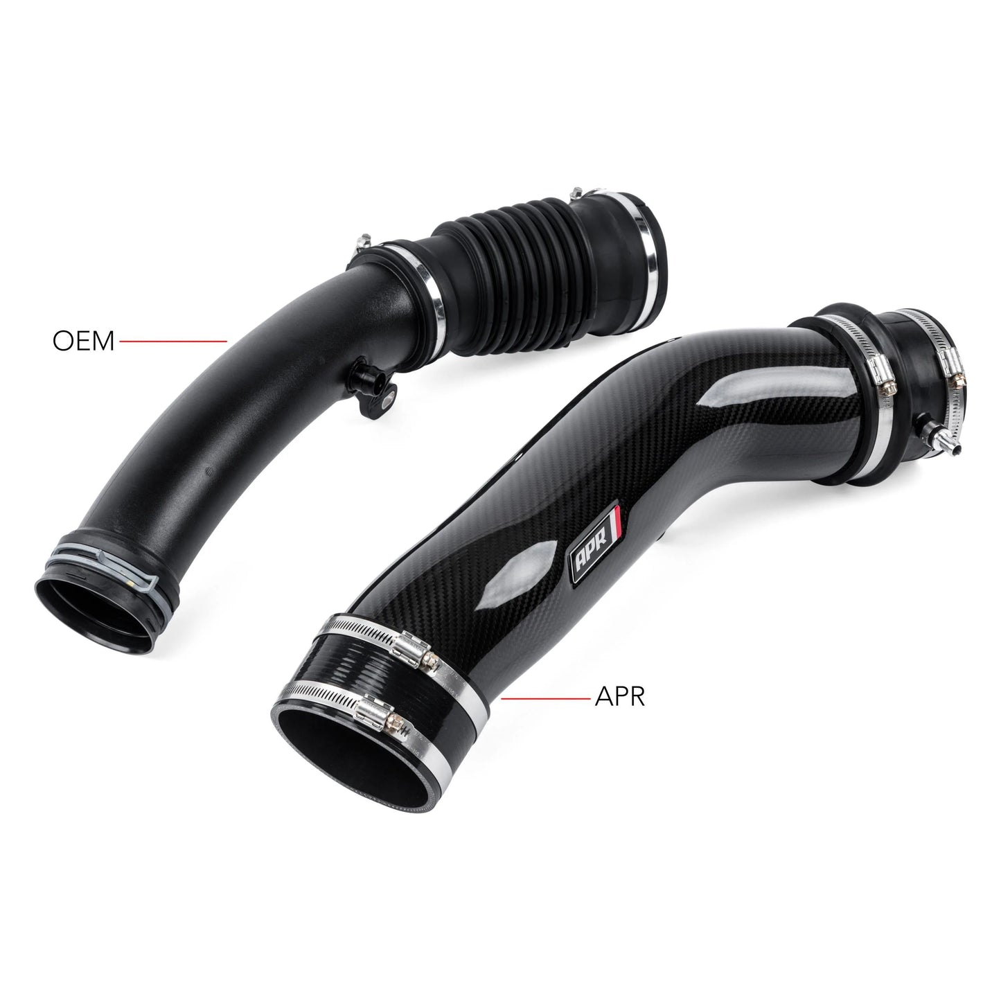 Tubo de admisión APR de 4" en fibra de carbono para Audi RS3 8V.5 / RS3 8Y y TTrs 8S