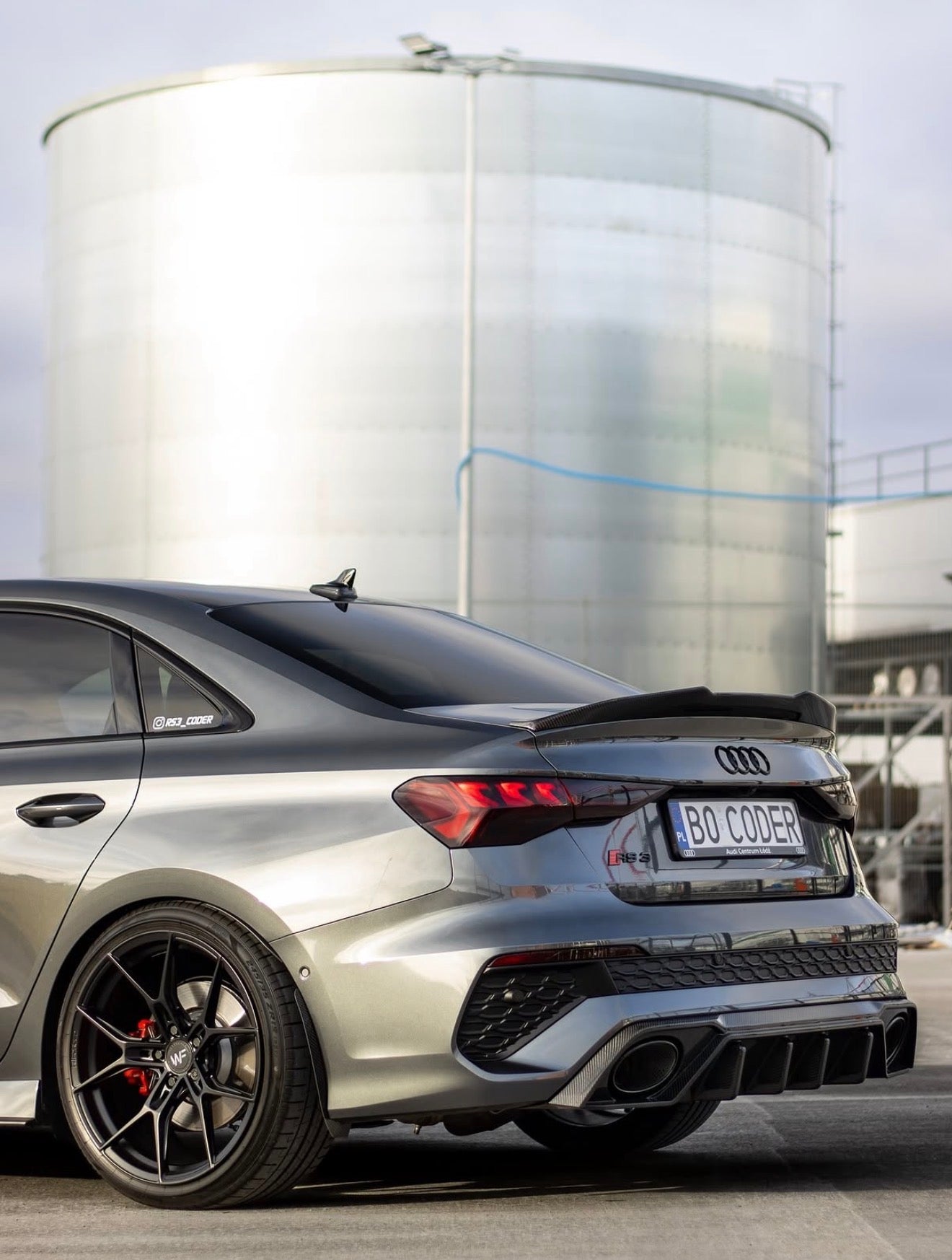 Aleron Carbono Audi RS3 / S3 / A3 S-Line Sedán 8Y 2020+