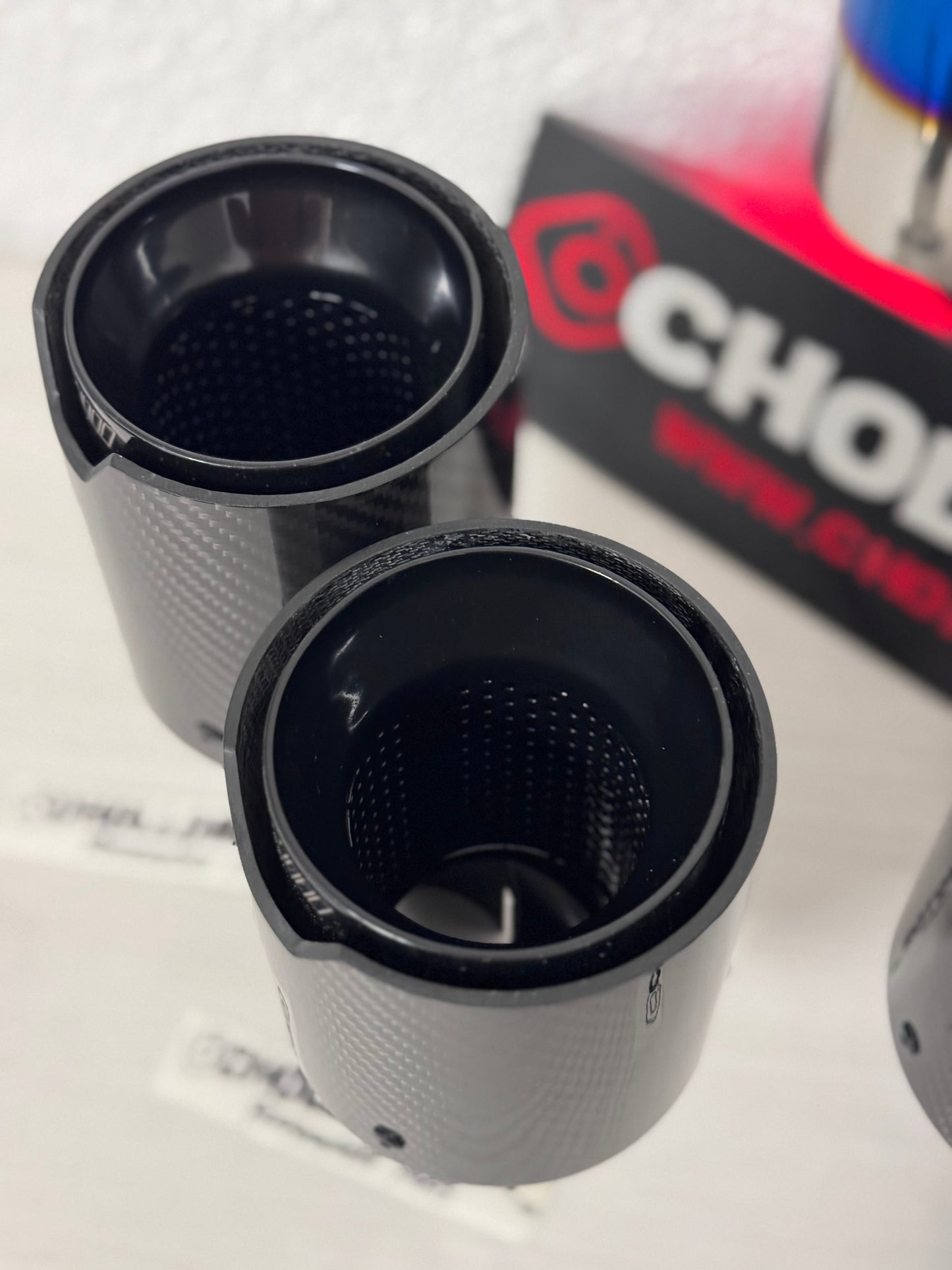 Colas escape doble M full black brillo