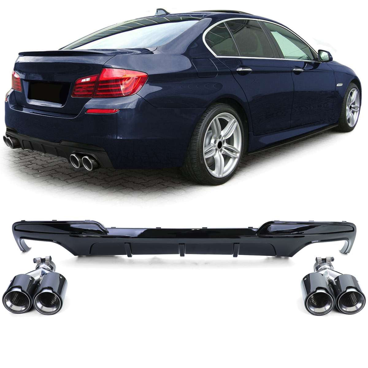 Difusor + colas carbono bmw serie 5 F10 / F11  2010/17