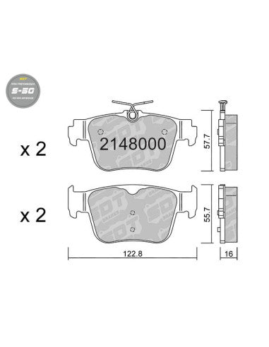 Pastillas traseras SDT High performance Cupra Leon 300 CV