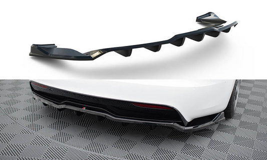 Añadido difusor Maxton V1 Tesla Model S Plaid 2021 -