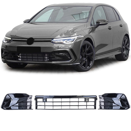 Kit rejillas negro brillo golf mk8 GTI GTD RLINE 2019/24