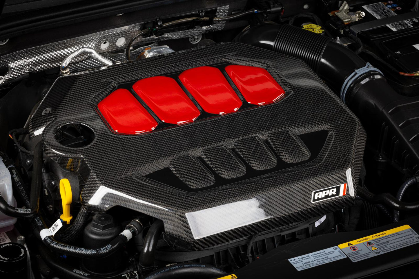 Tapa de motor de fibra de carbono APR para S3 8Y / Golf 8 GTI / Golf 8 R / Formentor EA888.4