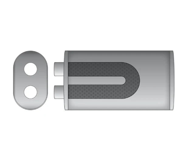 Silenciador Ovalado con embossing V7
