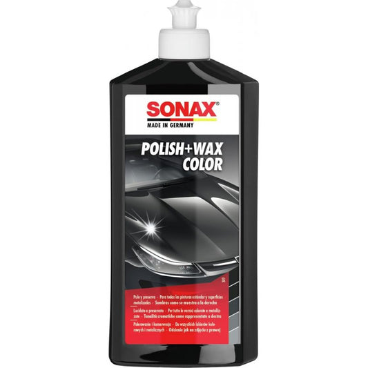 SONAX ABRILLANTADOR + CERA NEGRA 500ML
