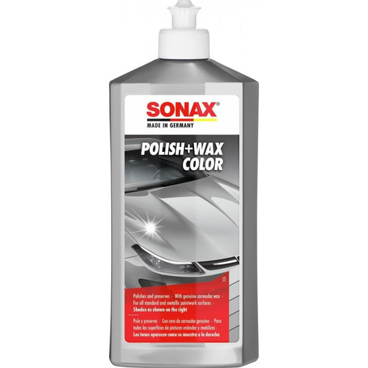 SONAX ABRILLANTADOR + CERA PLATA/GRIS 500ML