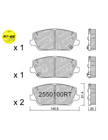 Pastillas Freno delanteras SDT Rt66 Hyundai i30n (360mm)