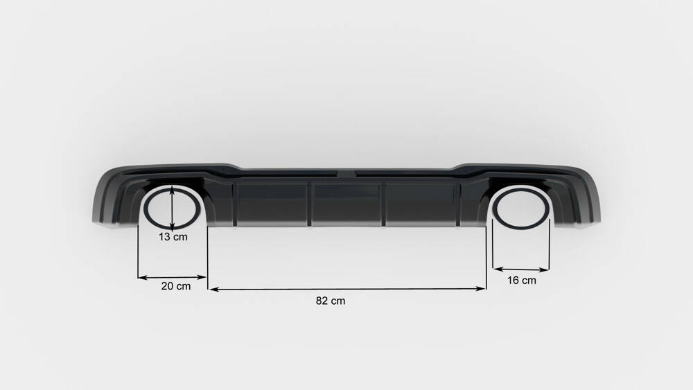 Difusor Maxton V2 Audi RS3 Sportback 8V 2016/20
