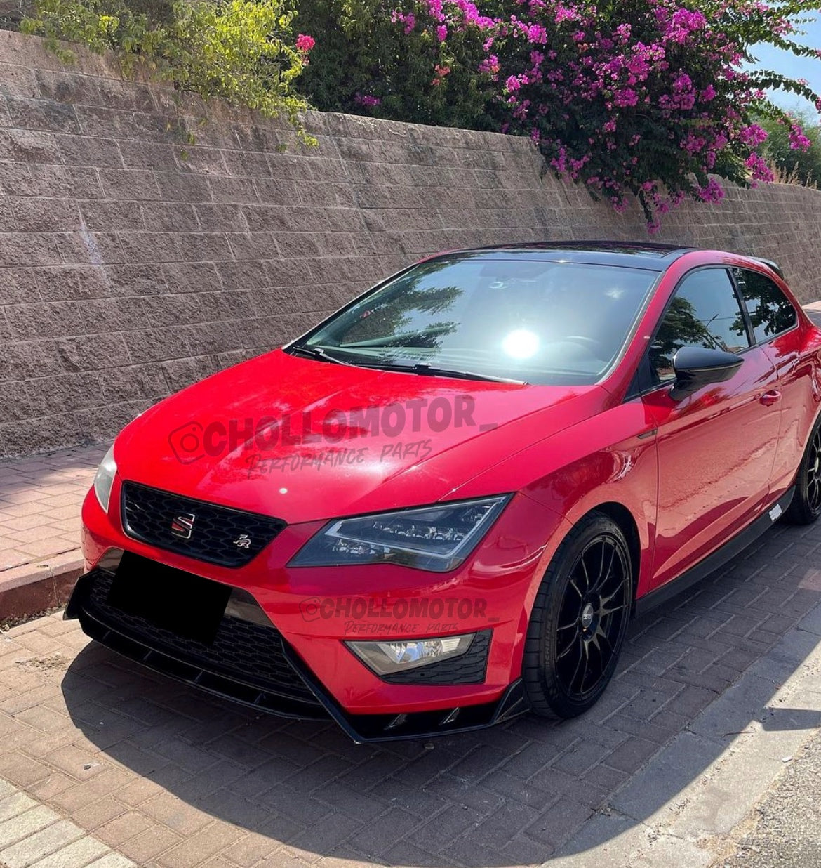 Añadido delantero para Seat Leon MK3 V2 Negro brillo